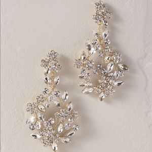 Swarovski crystal, gold-plated brass earrings